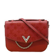 LOUIS VUITTON Very Monogram Leather Messenger Bag Red