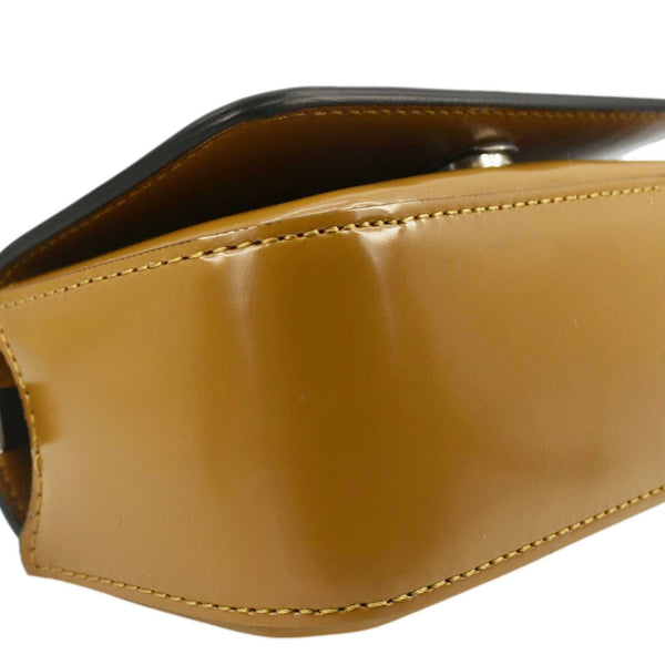 FENDI Nano F Leather Clutch Bag Brown