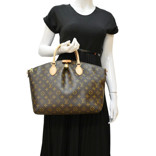 LOUIS VUITTON Boetie Monogram Canvas Shoulder Bag Brown