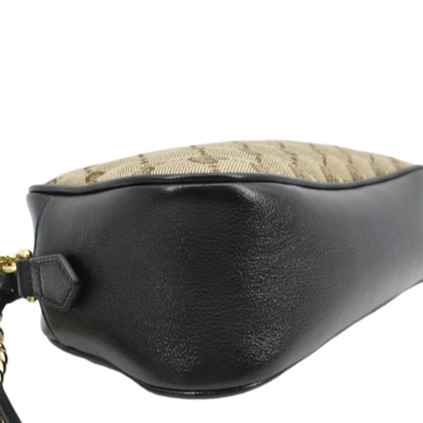 GUCCI Marmont Small Monogram Canvas Crossbody Camera Bag Beige 447632