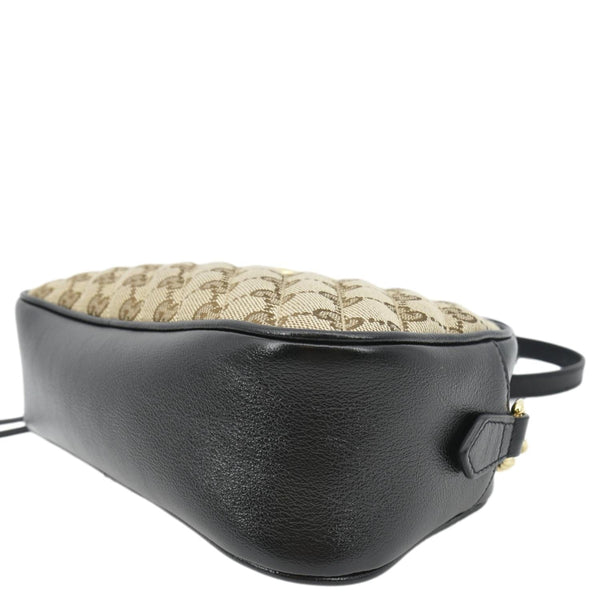 GUCCI Marmont Small Monogram Canvas Crossbody Camera Bag Beige 447632