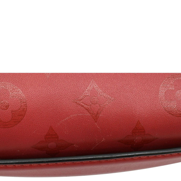 LOUIS VUITTON Very Monogram Leather Messenger Bag Red