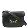 GUCCI Horsebit 1955 Small Leather Shoulder Bag Black 602204