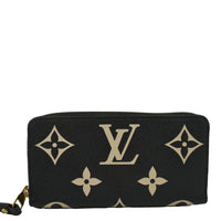 LOUIS VUITTON Bicolor Monogram Empreinte Leather Zippy Wallet Black