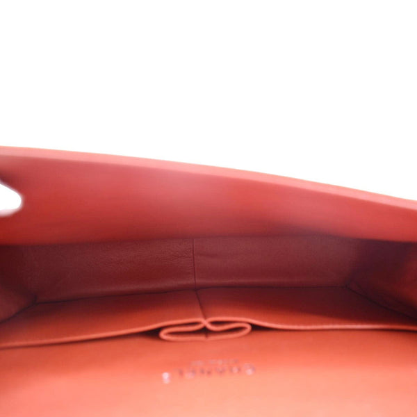 CHANEL Classic Maxi Double Flap Quilted Leather Shoulder Bag Red