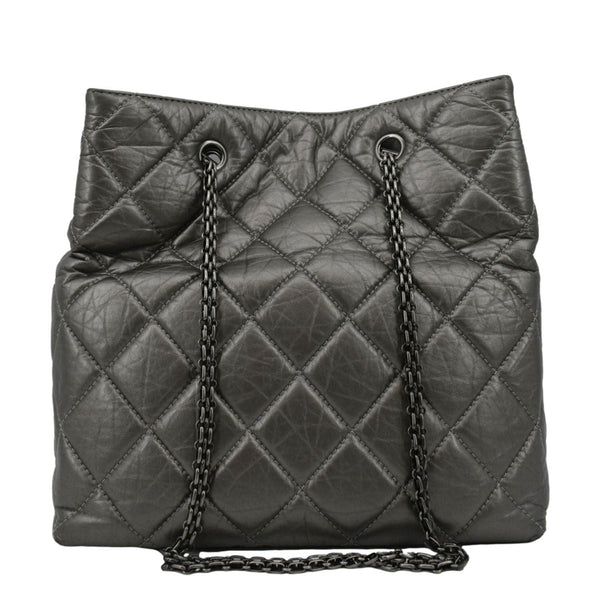 CHANEL Reissue Tall Quilted Aged Calfskin Leather Shoulder Bag Grey
