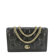 GUCCI GG Matelasse Leather Chain Wallet Shoulder Bag Black 723787