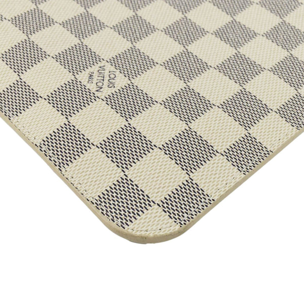LOUIS VUITTON Wristlet Pochette Damier Azur Pouch White