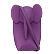 LOEWE Elephant Pocket Pouch Leather Crossbody Bag Purple
