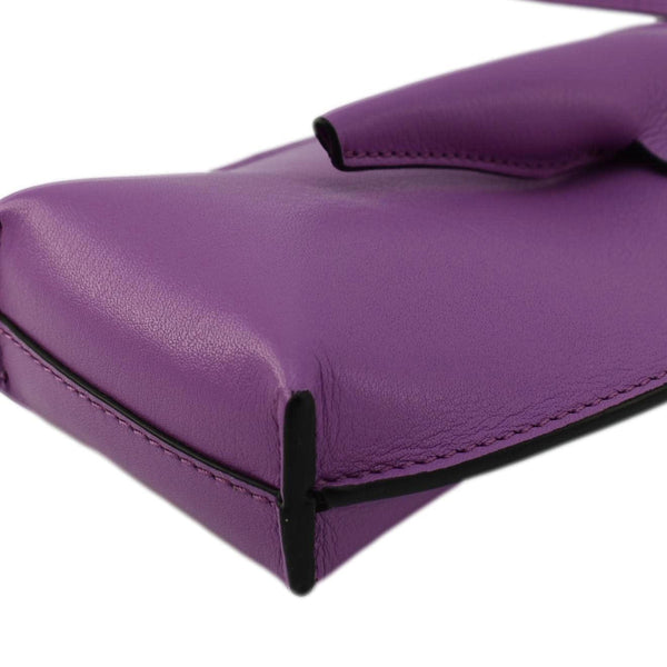 LOEWE Elephant Pocket Pouch Leather Crossbody Bag Purple