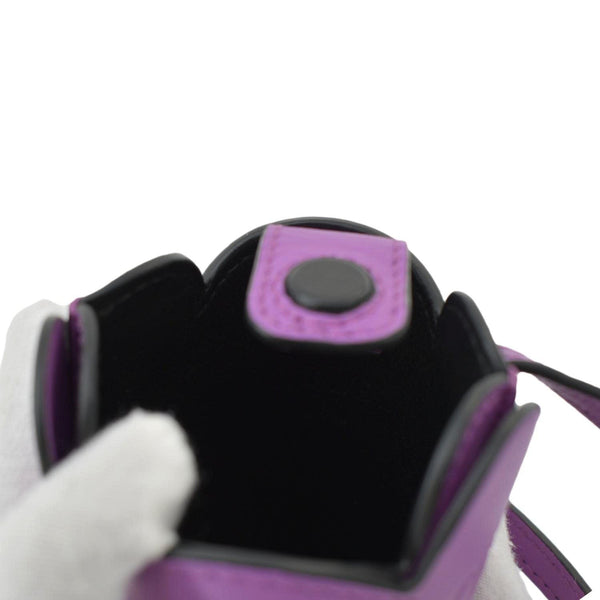 LOEWE Elephant Pocket Pouch Leather Crossbody Bag Purple