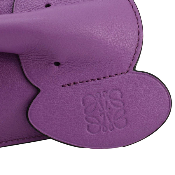 LOEWE Elephant Pocket Pouch Leather Crossbody Bag Purple