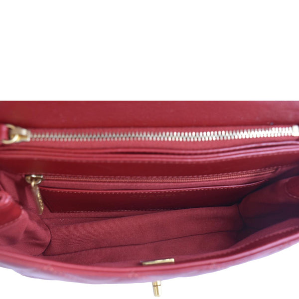 CHANEL Small Pillow Crush Flap Quilted Leather Shoulder Bag Red