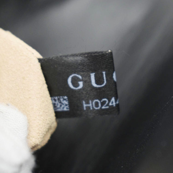 GUCCI Padlock Medium GG Leathrer Chain Shoulder Bag Black 409486