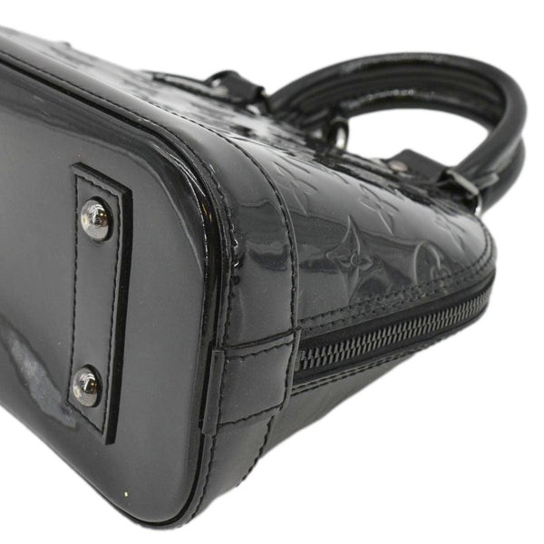 LOUIS VUITTON Alma BB Monogram Vernis Satchel Bag Black