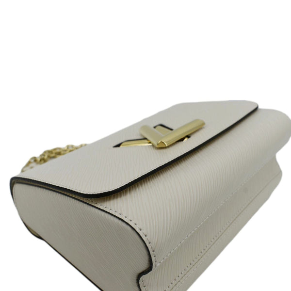 LOUIS VUITTON Twist Flower Epi Leather Chain Shoulder Bag Off White