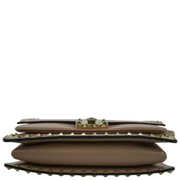 VALENTINO Garavani Rockstud Leather Crossbody Bag Dusty Pink