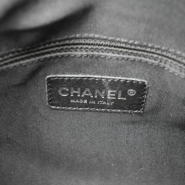 CHANEL CC Caviar Leather Hobo Bag Dark Brown