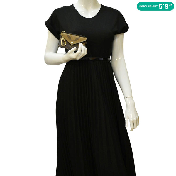 LOUIS VUITTON Recto Verso Monogram Reverse Card Holder Brown