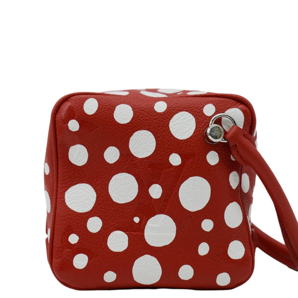 LOUIS VUITTON Monogram Leather Shoulder Bag Red back side