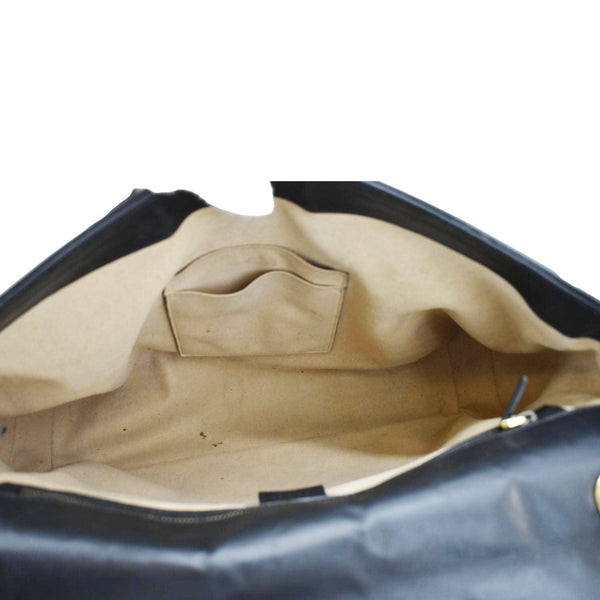 GUCCI GG Marmont Large Matelasse Leather Shoulder Bag Black 498090