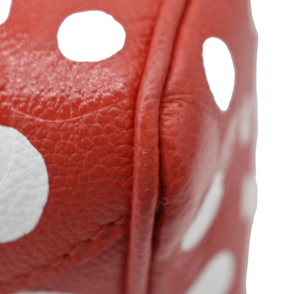 LOUIS VUITTON x YAYOI Kusama Square Overseas Monogram Leather Shoulder Bag Red