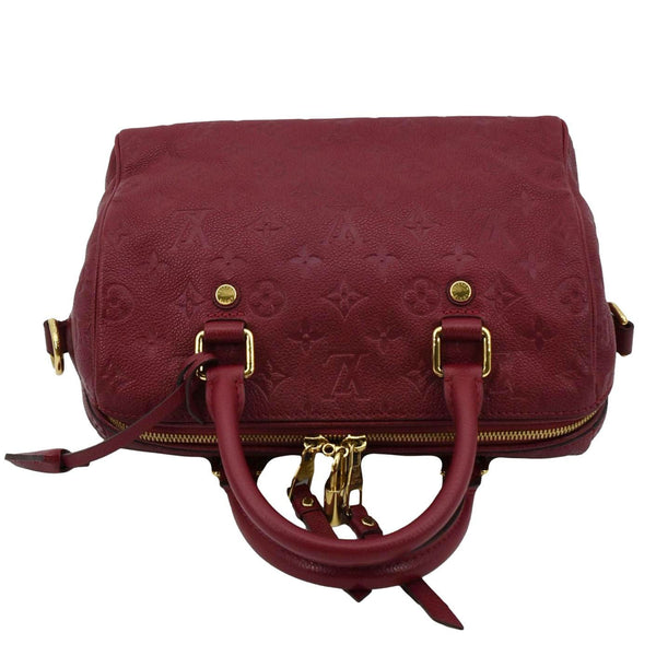 LOUIS VUITTON Speedy 25 Bandouliere Monogram Empreinte Crossbody Bag Fuchsia