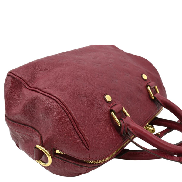 LOUIS VUITTON Speedy 25 Bandouliere Monogram Empreinte Crossbody Bag Fuchsia