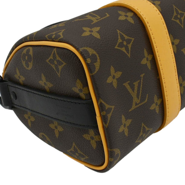LOUIS VUITTON Keepall 25 Bandouliere Monogram Macassar Canvas Crossbody Bag Brown