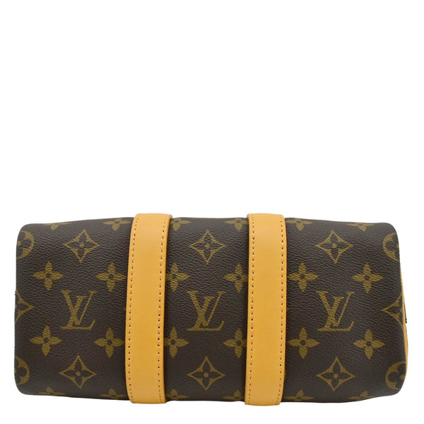 LOUIS VUITTON Keepall 25 Bandouliere Monogram Macassar Canvas Crossbody Bag Brown