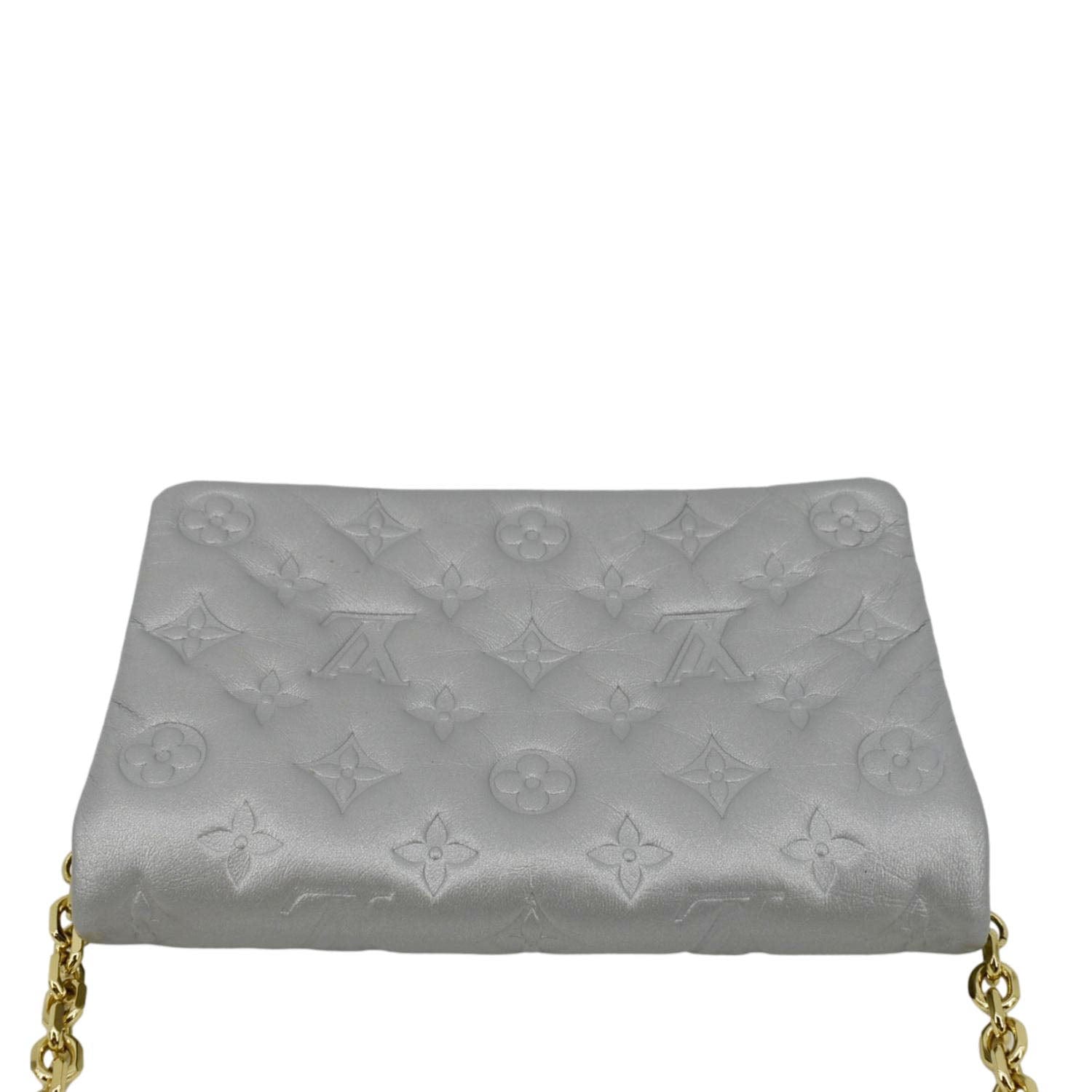 LOUIS VUITTON Coussin Monogram Embossed Leather Pochette Crossbody Bag