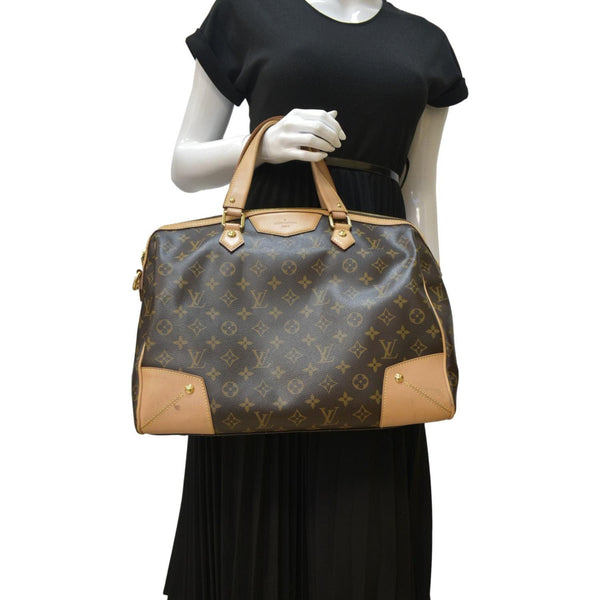 LOUIS VUITTON Retiro GM Monogram Canvas Shoulder Bag Brown