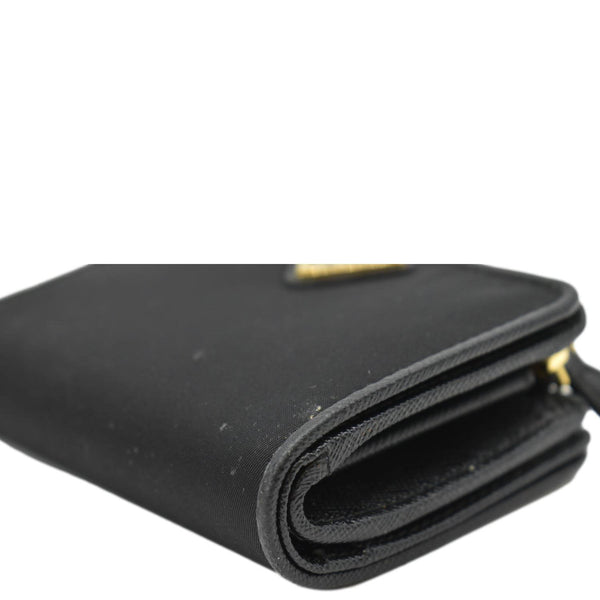 PRADA Nylon Zip Around Wallet Black
