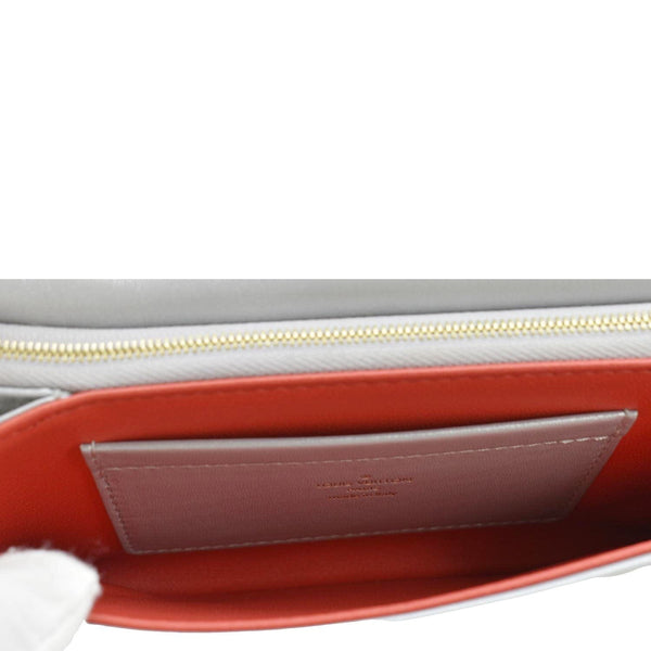 LOUIS VUITTON Coussin Monogram Embossed Leather Pochette Crossbody Bag Grey