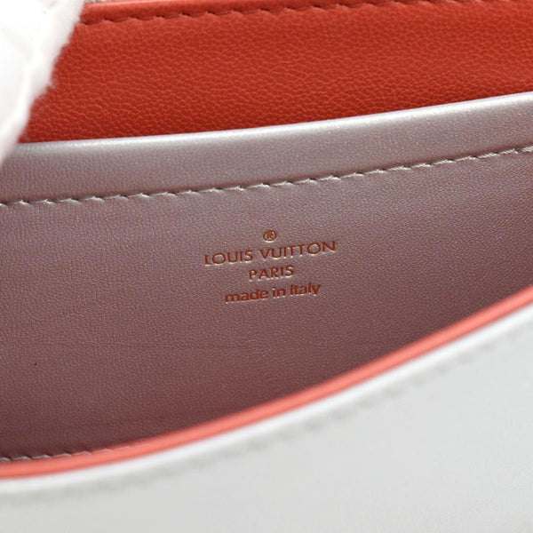 LOUIS VUITTON Coussin Monogram Embossed Leather Pochette Crossbody Bag Grey