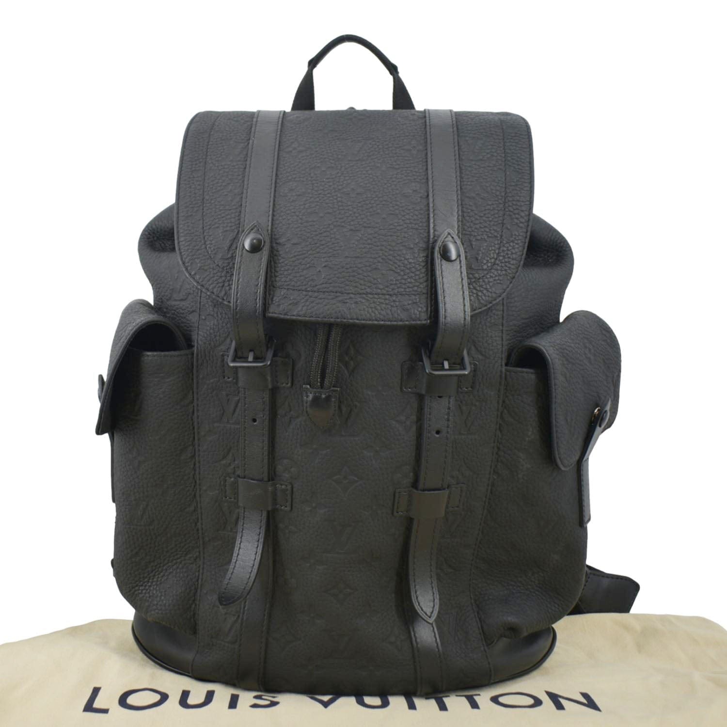louis vuitton christooer om backpack LOUIS VUITTON Christopher PM Monogram Taurillon Leather Backpack Bag B