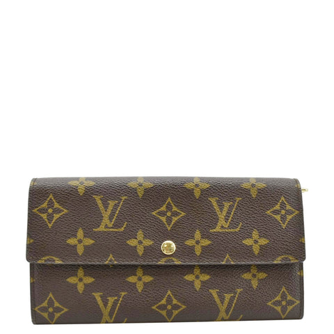 LOUIS VUITTON Sarah Vintage Monogram Canvas Wallet Brown