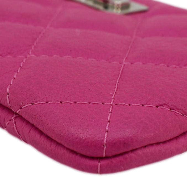 CHANEL Reissue Small Quilted Leather Cosmetic Case Pink