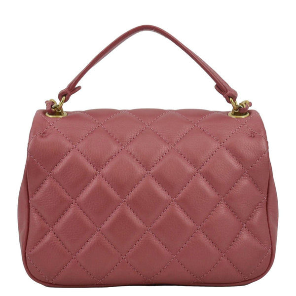 CHANEL Front Pocket Quilted Leather Crossbody Bag backview