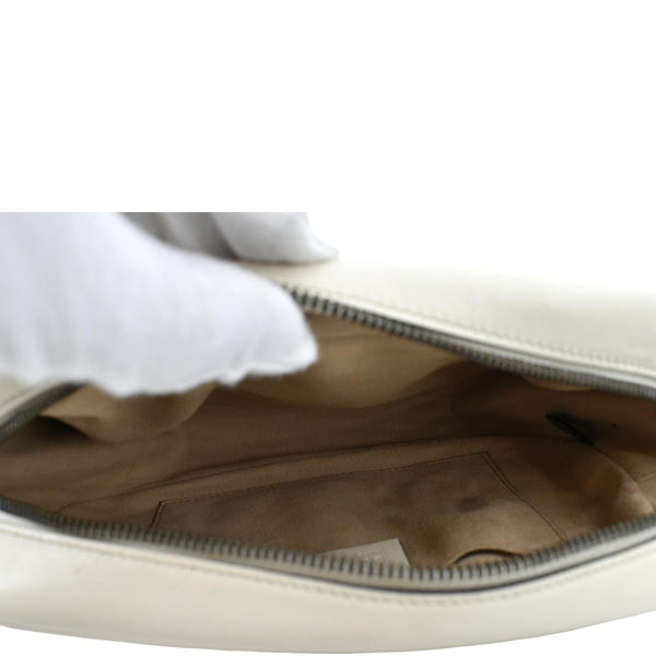 GUCCI GG Marmont Matelasse Leather Crossbody Bag Off White 447632