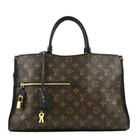LOUIS VUITTON Popincourt NM Monogram Canvas Tote Bag Brown