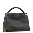 LOUIS VUITTON Artsy MM Monogram Empreinte Leather Shoulder Bag  Black