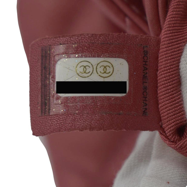 CHANEL Front Pocket Quilted Leather Crossbody Bag Pink