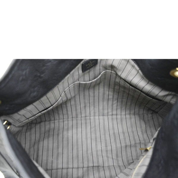 LOUIS VUITTON Artsy MM Monogram Empreinte Leather Shoulder Bag  Black