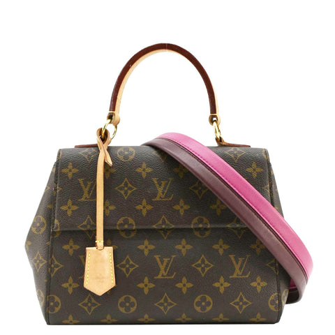 LOUIS VUITTON Cluny BB Monogram Canvas Shoulder Bag Brown