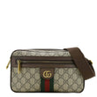 GUCCI Ophidia GG Supreme Canvas Belt Bag Beige front look