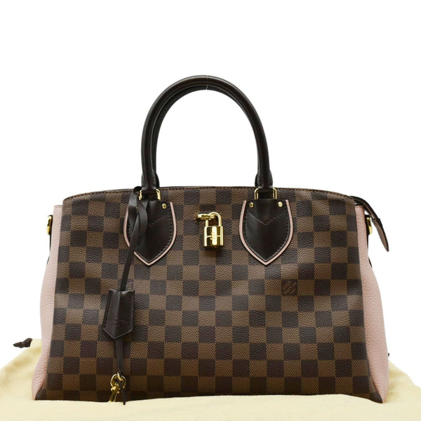 LOUIS VUITTON Normandy Damier Ebene Satchel Bag Brown