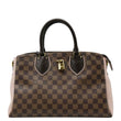 LOUIS VUITTON Normandy Damier Ebene Satchel Bag Brown