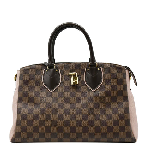 LOUIS VUITTON Normandy Damier Ebene Satchel Bag Brown