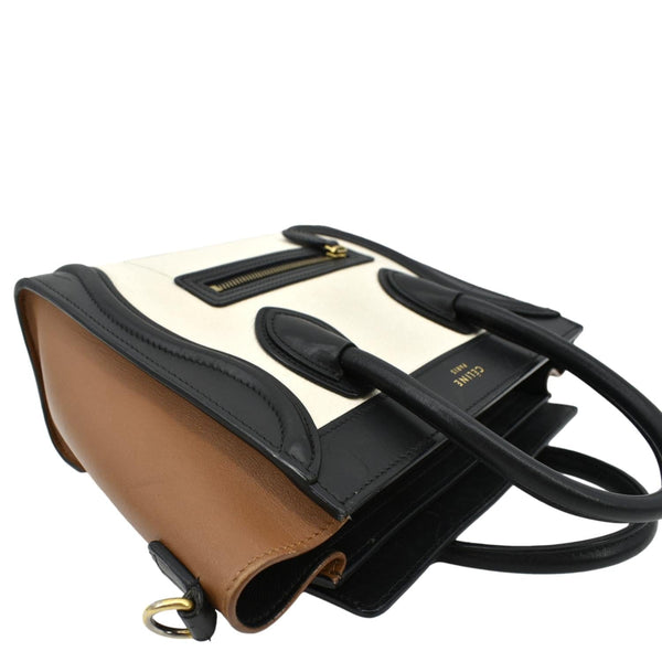 CELINE Nano Luggage Leather Shoulder Bag Tricolor